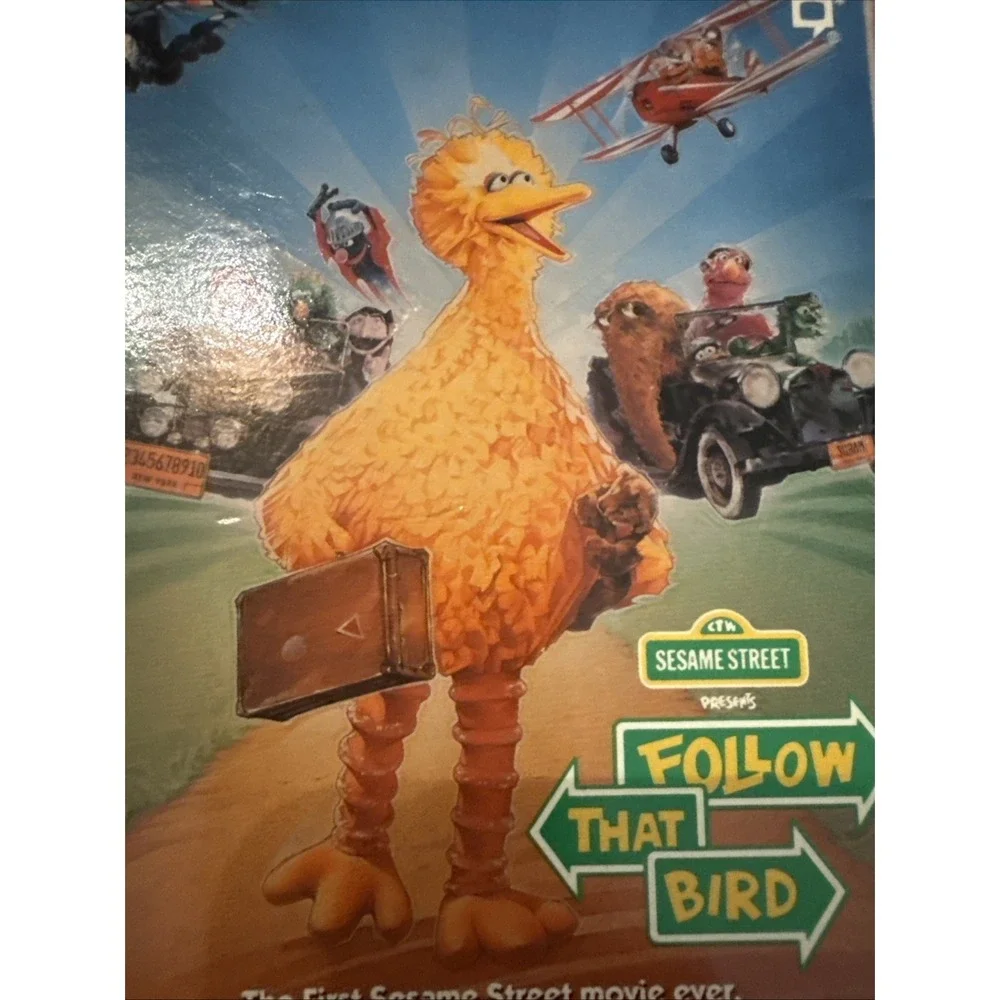 Sesame Street: Follow That Bird (VHS 1985) Jim Henson Big Bird Snuffy Elmo Oscar